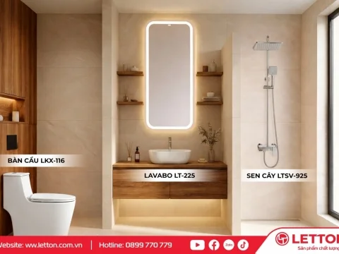 🚿 GIẢI PHÁP PHÒNG TẮM ĐỒNG BỘ LETTON – TỐI ƯU KHÔNG GIAN, NÂNG TẦM TRẢI NGHIỆM