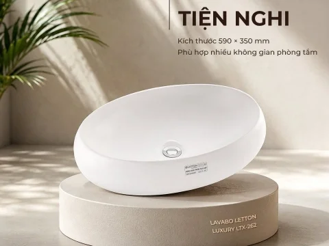 LAVABO LETTON LUXURY LTX-262 – TINH TẾ CHO PHÒNG TẮM HIỆN ĐẠI