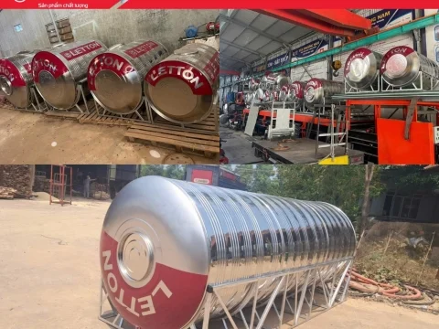 🚛 GIAO HÀNG THỰC TẾ BỒN NƯỚC INOX LETTON 6000L – TRIỂN KHAI TẠI BÌNH PHƯỚC