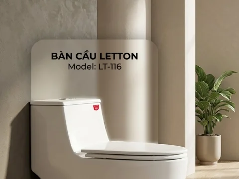 🚽 BÀN CẦU LETTON LT-116 | TỐI GIẢN KHÔNG GIAN, NÂNG TẦM TRẢI NGHIỆM SỐNG