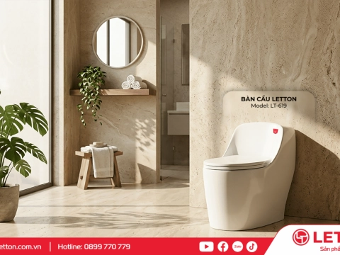 🚽 Bàn Cầu Letton LT-619 – Giải Pháp Vệ Sinh Hiện Đại Cho Không Gian Sống Chuẩn Mực