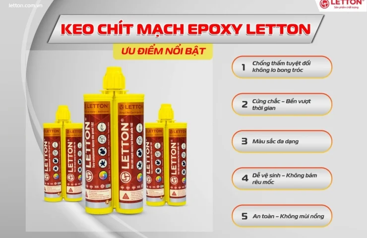 KEO CHÍT MẠCH EPOXY LETTON – GIẢI PHÁP BỀN ĐẸP CHO MỌI CÔNG TRÌNH