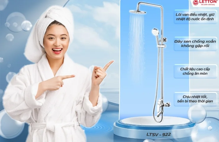 SEN CÂY LETTON LTSV-922: NÂNG TẦM TRẢI NGHIỆM TẮM THƯ GIÃN MỖI NGÀY