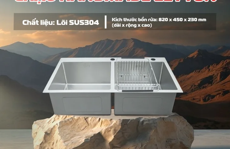 CHẬU HANDMADE LETTON LS3-8245-2H – TINH TẾ TỪ CHI TIẾT, NÂNG TẦM CĂN BẾP