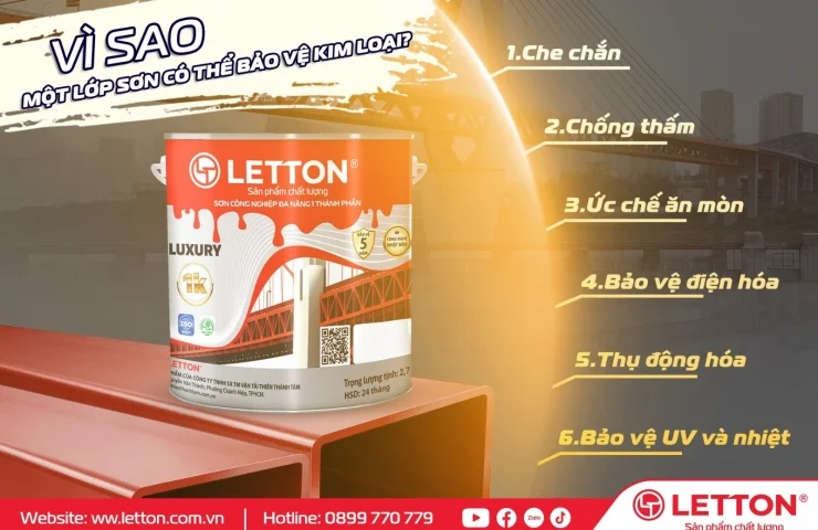 VÌ SAO MỘT LỚP SƠN CÓ THỂ BẢO VỆ KIM LOẠI TRONG NHIỀU NĂM