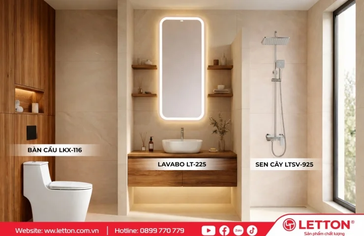 🚿 GIẢI PHÁP PHÒNG TẮM ĐỒNG BỘ LETTON – TỐI ƯU KHÔNG GIAN, NÂNG TẦM TRẢI NGHIỆM