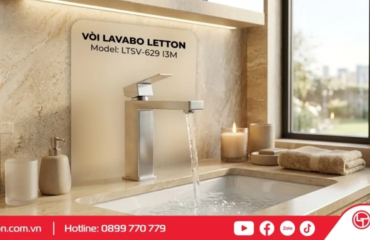 ✨ VÒI LAVABO LETTON LTSV-629 I3M – ĐIỂM CHẠM SANG TRỌNG CHO PHÒNG TẮM HIỆN ĐẠI✨