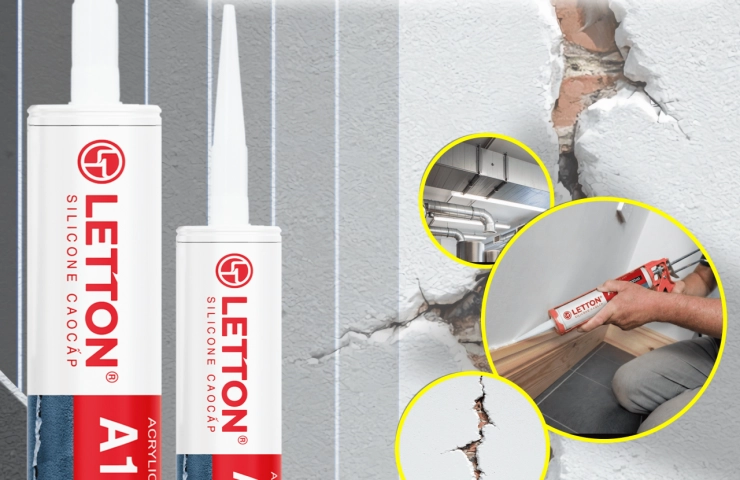 Keo Silicone Letton A100 – Giải pháp trám trét hoàn thiện tinh tế cho công trình nội thất