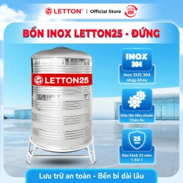 BỒN INOX LETTON 25 ĐỨNG -1000L