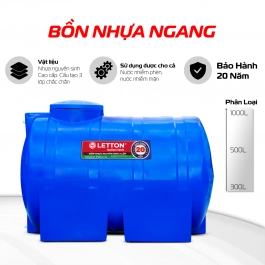 BỒN NHỰA LETTON NGANG - 300L