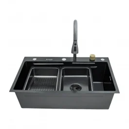 CHẬU HANDMADE LETTON LS3N-7546 (MÀU ĐEN)