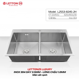 CHẬU RỬA HANDMANDE LETTON 25 - L25S3-8245-2H