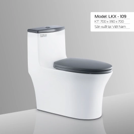 BÀN CẦU LETTON LKX - 109 NẮP XÁM