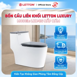 Bàn Cầu LETTON LUXURY LKX-116  Nắp Xám