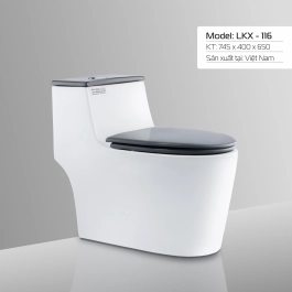 BÀN CẦU LETTON LKX - 116 NẮP XÁM