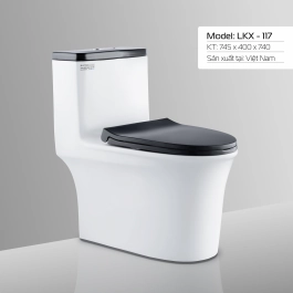 BÀN CẦU LETTON LKX - 117 NẮP ĐEN