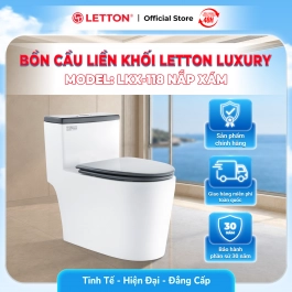 Bàn Cầu LETTON LUXURY LKX-118 Nắp Xám