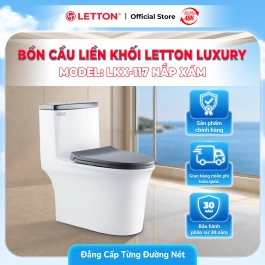Bàn Cầu LETTON LUXURY LKX -117 Nắp Xám
