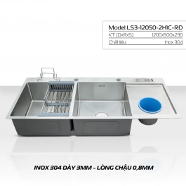 CHẬU HM LETTON LS3-12050-2H1C-RD