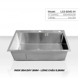 CHẬU RỬA HANDMANDE LETTON LS3-6045-1H