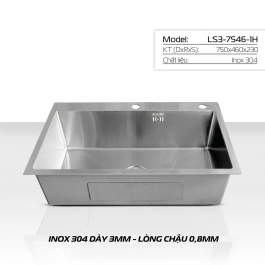 CHẬU RỬA HANDMANDE LETTON LS3-7546-1H
