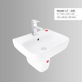 LAVABO LETTON LT - 225 + CHÂN TREO