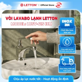 Vòi Lavabo Lạnh Inox 304 LETTON LTSV - 615 I3M