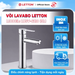 Vòi Lavabo Nóng Lạnh Inox 304 LETTON LTSV - 6210 I3M (H: 30cm)