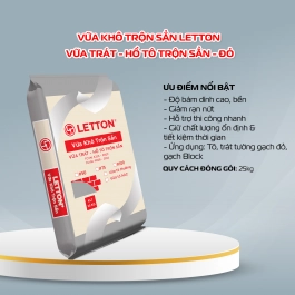VỮA KHÔ TRỘN SẲN ( VỮA TRÁT - HỒ TÔ TRỘN SẲN)( ĐỎ