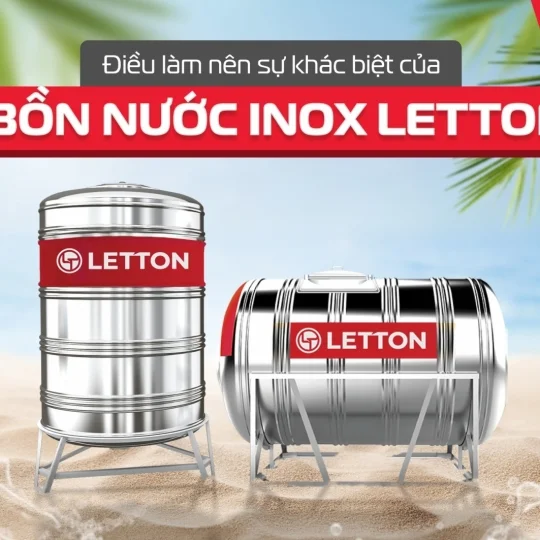 BỒN INOX LETTON - NGANG