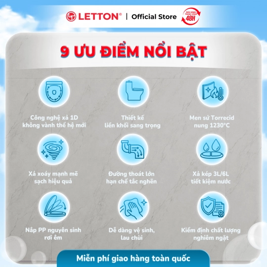 Bàn Cầu LETTON LUXURY LKX-119 