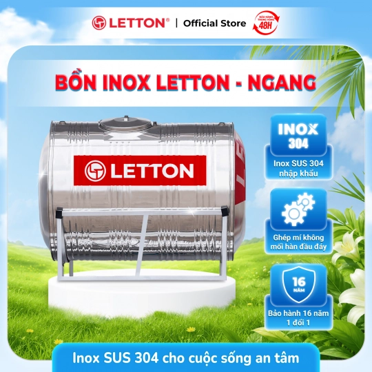 BỒN INOX LETTON - NGANG