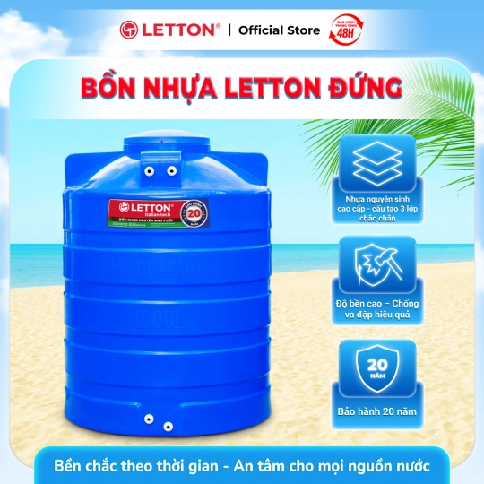 BỒN NHỰA LETTON ĐỨNG - 300L