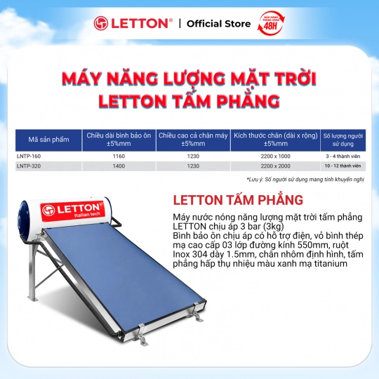 NLMT LETTON TẤM PHẲNG 