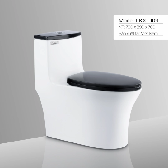 Bàn Cầu LETTON LUXURY LKX-109 Nắp Đen