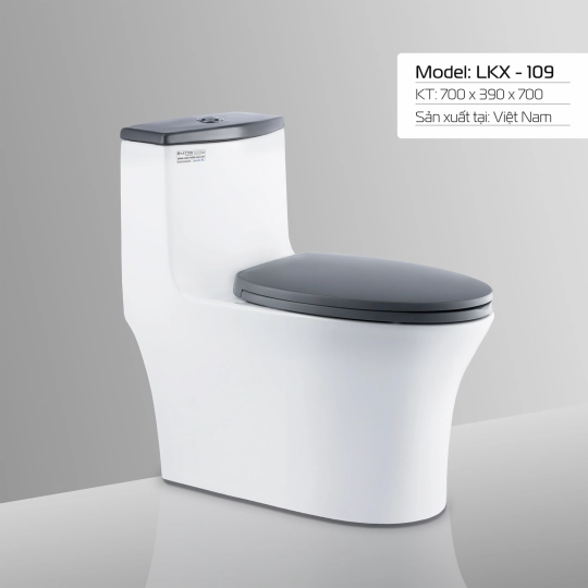 Bàn Cầu LETTON LUXURY LKX-109 Nắp Xám