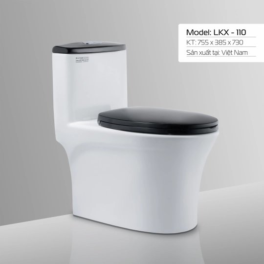 Bàn Cầu LETTON LUXURY LKX-110 Nắp Đen 
