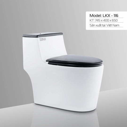 BÀN CẦU LETTON LKX - 116 NẮP ĐEN