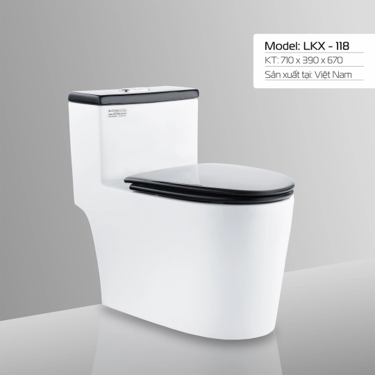 BÀN CẦU LETTON LKX - 118 NẮP ĐEN