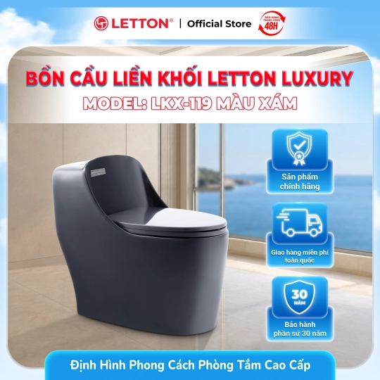 Bàn Cầu LETTON LUXURY LKX-119 Xám