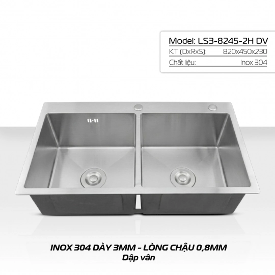 CHẬU RỬA HM LETTON LS3-8245-2H DV 