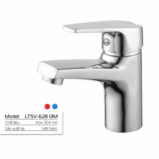 Vòi Lavabo Nóng Lạnh Inox 304 LETTON LTSV - 628 I3M