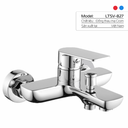 Củ Sen Nóng Lạnh Đồng Thau Mạ Crome LETTON LTSV - 827