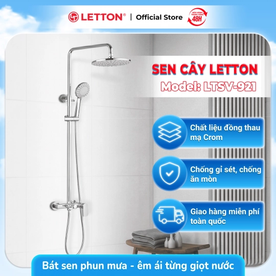 Sen Cây Nóng Lạnh Đồng Thau Mạ Crome LETTON LTSV - 921