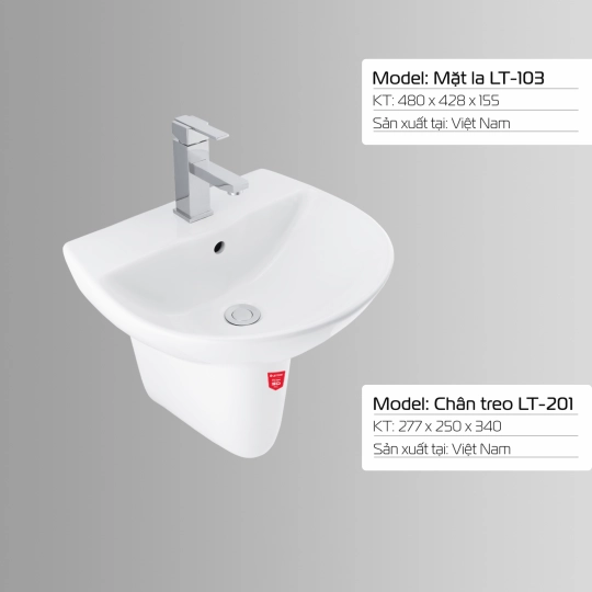 Lavabo LETTON LT - 103 + LT - 201 